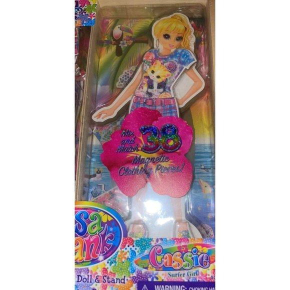 Lisa Frank Paper Dolls Activity Set 40 Pieces Surfer Girl Cassie NEW SEALED - Picture 6 of 9